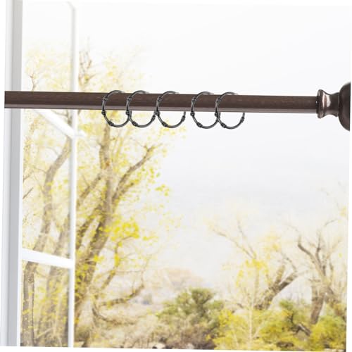 Ganchos para cortina de baño resistentes a humedad Anneome de zinc 12 piezas 4