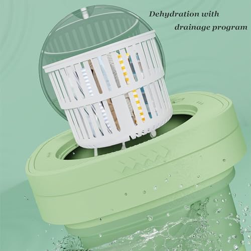 Image of Portable Washing Machine and Dryer,Mini Washing Machine With Spinner,Modes Deep Cleaning, Suitable For Apartments, Dormitories, Camping, RV Travel (6.5L-Green)