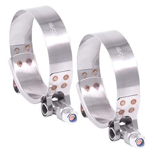 Abrazadera intercooler turbo Hilitchi en acero inoxidable de 57-65 mm con bordes redondeados
