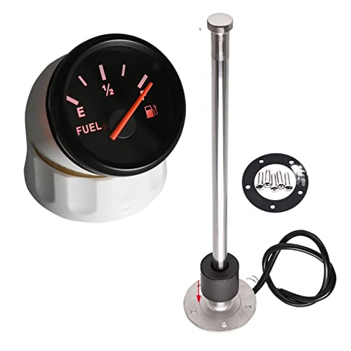 52mm 自動燃料レベルゲージ 240-33ohm 燃料レベルセンサー 100 200 250 300 350 450mm 燃料センダーユニットカーゲージ カーボートヨット用 ボート車トラック用(With 425mm Sensor)