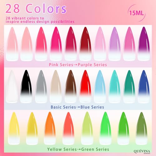 Set de Esmaltes en Gel 28 Colores QUÉVINA 15 ml miniatura 2