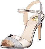 Gepolsterte Lederdecksohle Buffalo Damen AIDA Riemchensandalen, Grau (Pewter 000), 41 EU