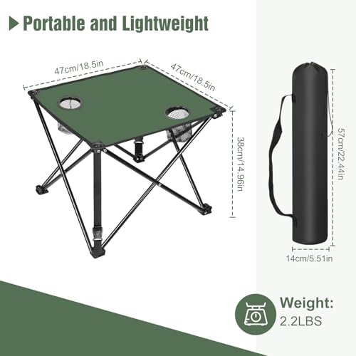 Mesa de Camping Plegable Wilytyres GPCT2096-0130 Verde miniatura 3