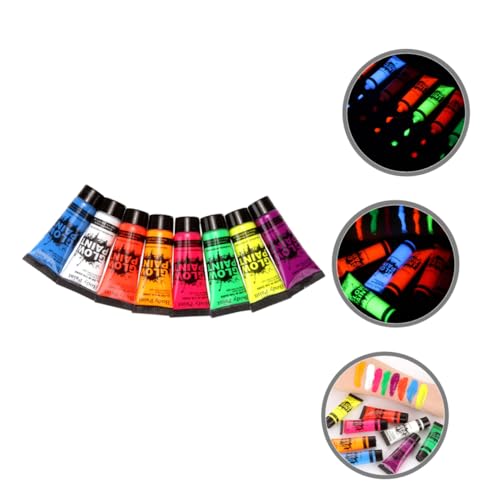 HAKIDZEL 8 Peças De Tinta Facial Que Brilha No Escuro Tinta Para Rosto Que Brilha No Escuro Tinta Co