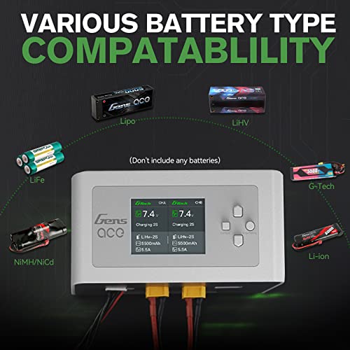 Gens Ace GEA200WDUAL-UW Lipo Battery Charger Imars D300 G-Tech Series Smart Dual Lipo Charger 16A Ac 300W Dc 700W Lipo Charge(White) thumb #5