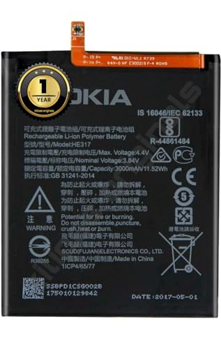 Image of HE317 Battery for Nokia 6 / N6 TA-1000 TA-1003 TA-1021 TA-1025 TA-1033 TA-1039 Battery with 1 Year Warranty** (C2610)