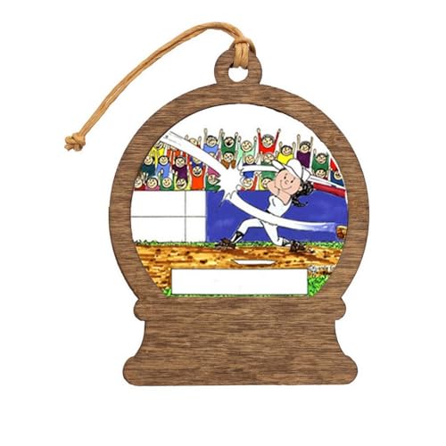 PrintedPerfection.com Personalized Softball Player - Female Wooden Snow Globe Shaped Christmas Ornament