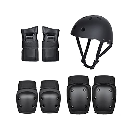 SANON Juego de equipo de protección completo, 7 piezas para adultos, rodilleras, coderas, muñequeras, equipo de protección deportiva, ciclismo, scooter, monopatín, juego de seguridad SANON Juego de equipo de protección completo, 7 piezas para adultos, rodilleras, coderas, muñequeras, equipo de protección deportiva, ciclismo, scooter, monopatín, juego de seguridad