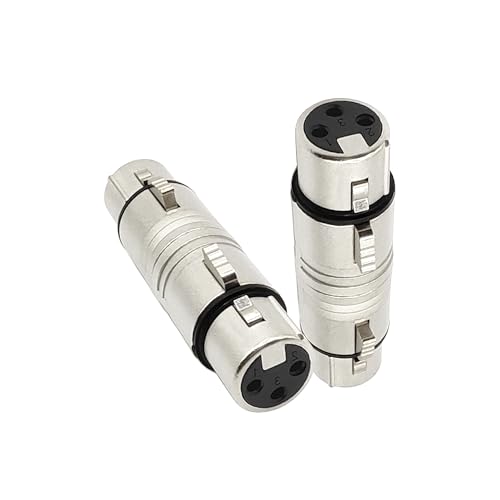 Adaptador XLR Hembra a Hembra 3 Pines Pack 2 piezas miniatura 6