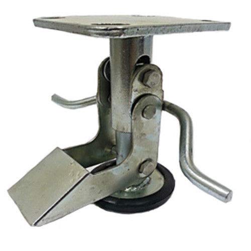 Floor Locks Brake 4" 5" 6" 8" Casters with Non-Slip Rubber Foot (4 inch)