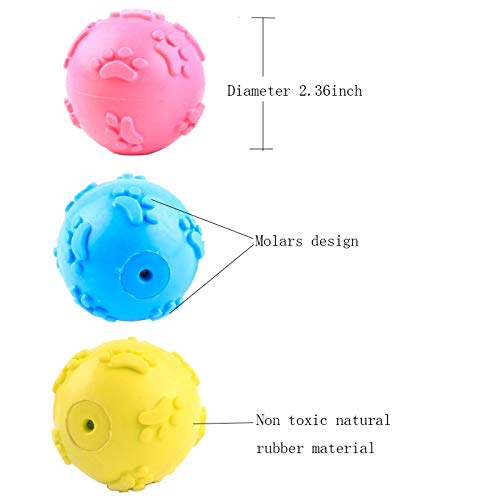 Nlmskzzy Dog Squeaky Balls ，Dog Balls For Small Medium Large Dogs Squeaky Toy Balls 3 Pcs #TOP1