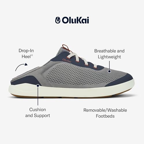 Image of OluKai Moku Pae Slip-On Men's Boat Shoes, Breathable Mesh Deck Shoes, Lightweight Water-Friendly Beach Sneakers for All-Day Comfort