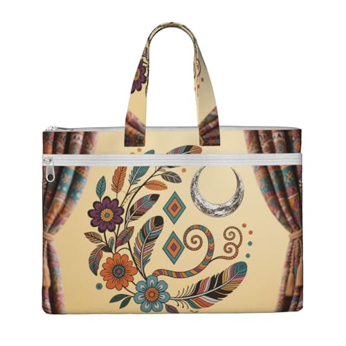 Sac fourre-tout de travail zippé grand format motif football pour femme