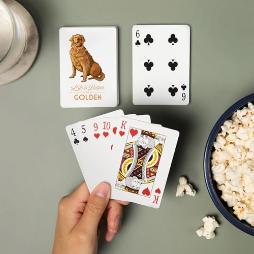 Baraja de póker Golden Retriever 52 cartas tamaño poker miniatura 2