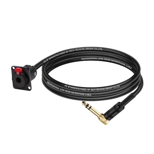 Câble Jack 6.35 mm coudé type D pour connecter une guitare ou un ampli