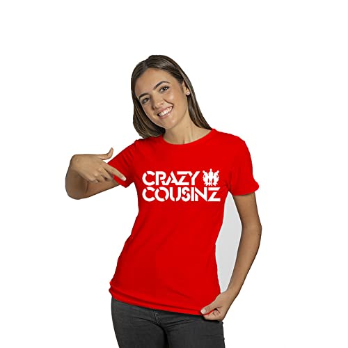 Image of Feel Good Crazy Cousins Family Matching Cotton Multi Colored Printed T-Shirt