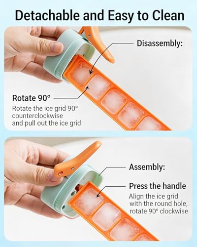 Molde para cubos de hielo portátil de silicona miniatura 4