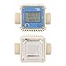 K24 Turbine Flow Meter Digital Fuel Flowmeter with LCD Display High Accuracy for Water Chemical Liquids G1 (3.25cm) Male Thread Connection
