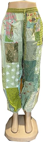 ETHINUMATIC®️ India Harem Pants for Women Patchwork Yoga Boho Palazzo Pant2