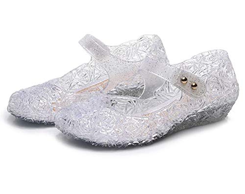 YouKD Girl's Princess Cosplay Shoes Dress Up Jelly Shoes Crystal Sandals3
