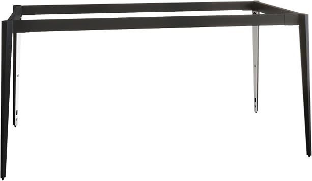 28 Inch Metal Table Desk Legs, DIY Furniture Table Frame Modern End & Side Table Legs, Dining Desk Feets (H28 x W70xL30) Black
