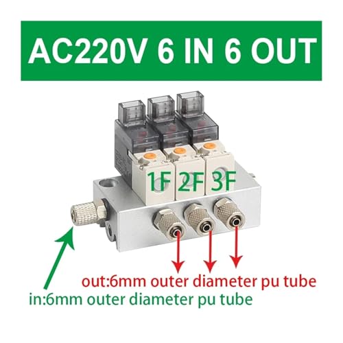 Électrovanne pneumatique miniature 220V NC 2/3 voies pression positive négative