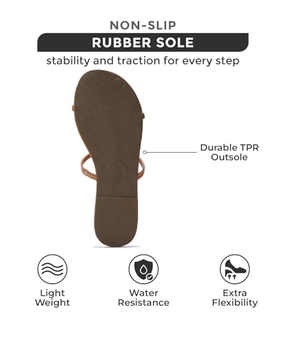 Project Cloud Summer Sandals for Women 2025 - Memory Foam Insole and Vegan Leather Beach Flip Flops for Women - Non Slip and Lightweight Double Strap Womens Sandals (Transition)4