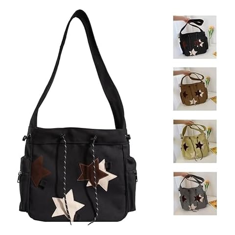 KANGDAWEI Y2K Star Canvas Messenger Bag Cover