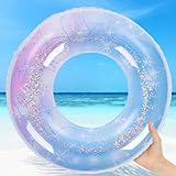 浮き輪 浮輪 うきわ 大人用 子供用 フロート 水遊び用 キラキラ 夏休み 空気入れ スイミング 星空柄 (星空柄, 90#)