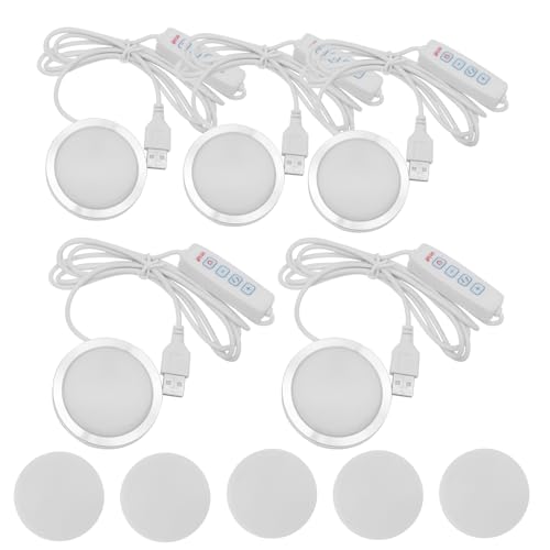 5 Pcs 3D Printer LED Lamp Kit 3 Color Temperature Adjustable Brightness 3000-6400K Compatible with 001 for Cabinet Displ