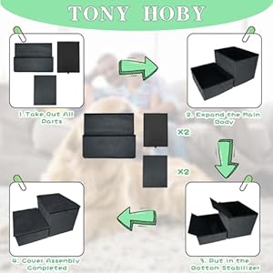 TONY-HOBY-Dog-Stairs-Foldable-Dog-StairsSteps-with-Storage-2-Step-Pet-Steps-for-Dogs-and-Cats-Gray-2-Steps - Cucciolini Doodles   TONY-HOBY-Dog-Stairs-Foldable-Dog-StairsSteps-with-Storage-2-Step-Pet-Steps-for-Dogs-and-Cats-Gray-2-Steps