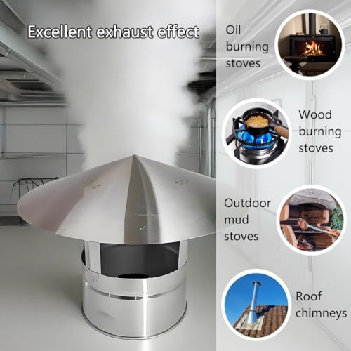 Sombrero de chimenea de acero inoxidable 304 con grosor de 0,5 mm y guantes incluidos 4