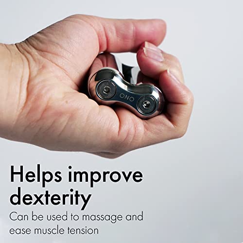 Image of ONO Roller - Handheld Fidget Toy for Adults | Help Relieve Stress, Anxiety, Tension | Promotes Focus, Clarity | Compact, Portable Design (Natural, Mini Size - Stainless Steel)
