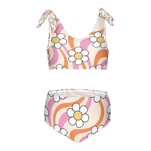 Image of QUGRL Girls Swimsuit Two Piece Swimwear Bathing Suit for Girls Tankini Bikini Set Size 3-12T
