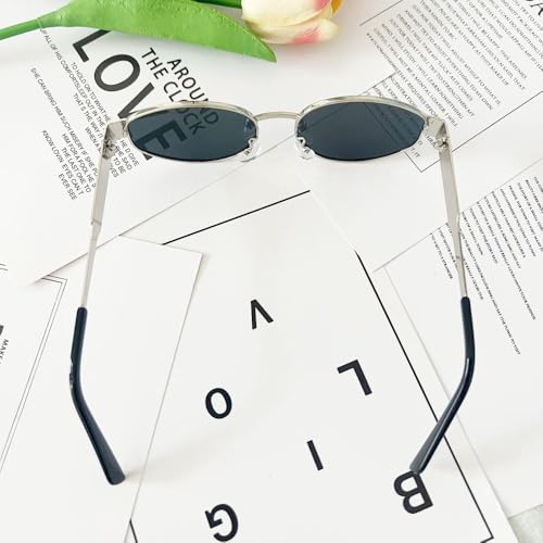 Image of sunglasses for women stylish Trandy Shape And Metal Frame LA8802