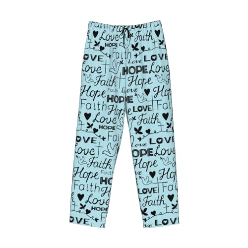Faith Hope Love Christian Men's Pajama Pants Sleepwear Bottom Long Sleeve Sleep & Lounge Pants With Pocket4