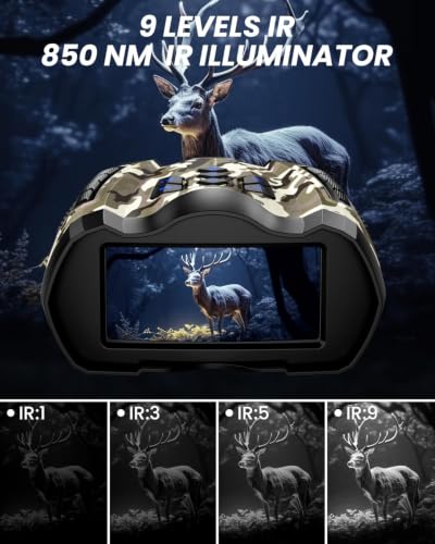 Image of WARMTUYO 4K Night Vision Goggles for Adults, Digital Binoculars with Camera