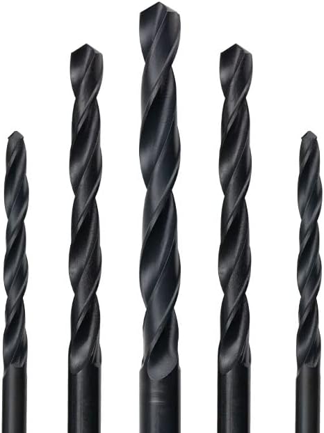 朝日ジア 5pcs / 10pcs1mm-14mm 17.5mm HSSストレートシャンクツイストドリルビットブラックコーティングス