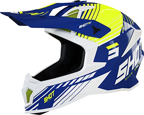 Shot Lite Fury Casco motocross (Blue/Yellow,S (55/56))