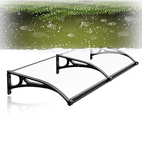Toldo de exterior transparente para puerta trasera, ventanas y protección de aleros contra el sol 2