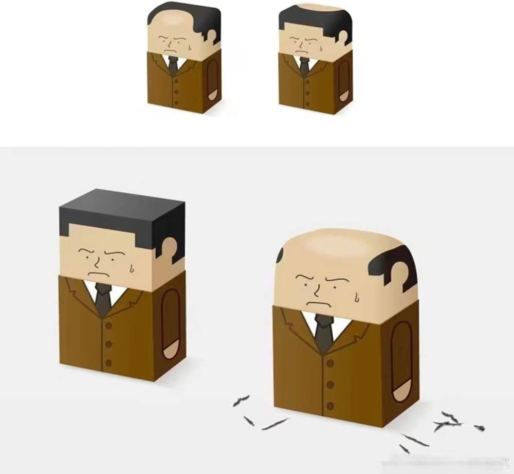 将来禿げる Amazon.co.jp: 滑稽な消しゴムは徐々に禿げていく。ハゲた老人