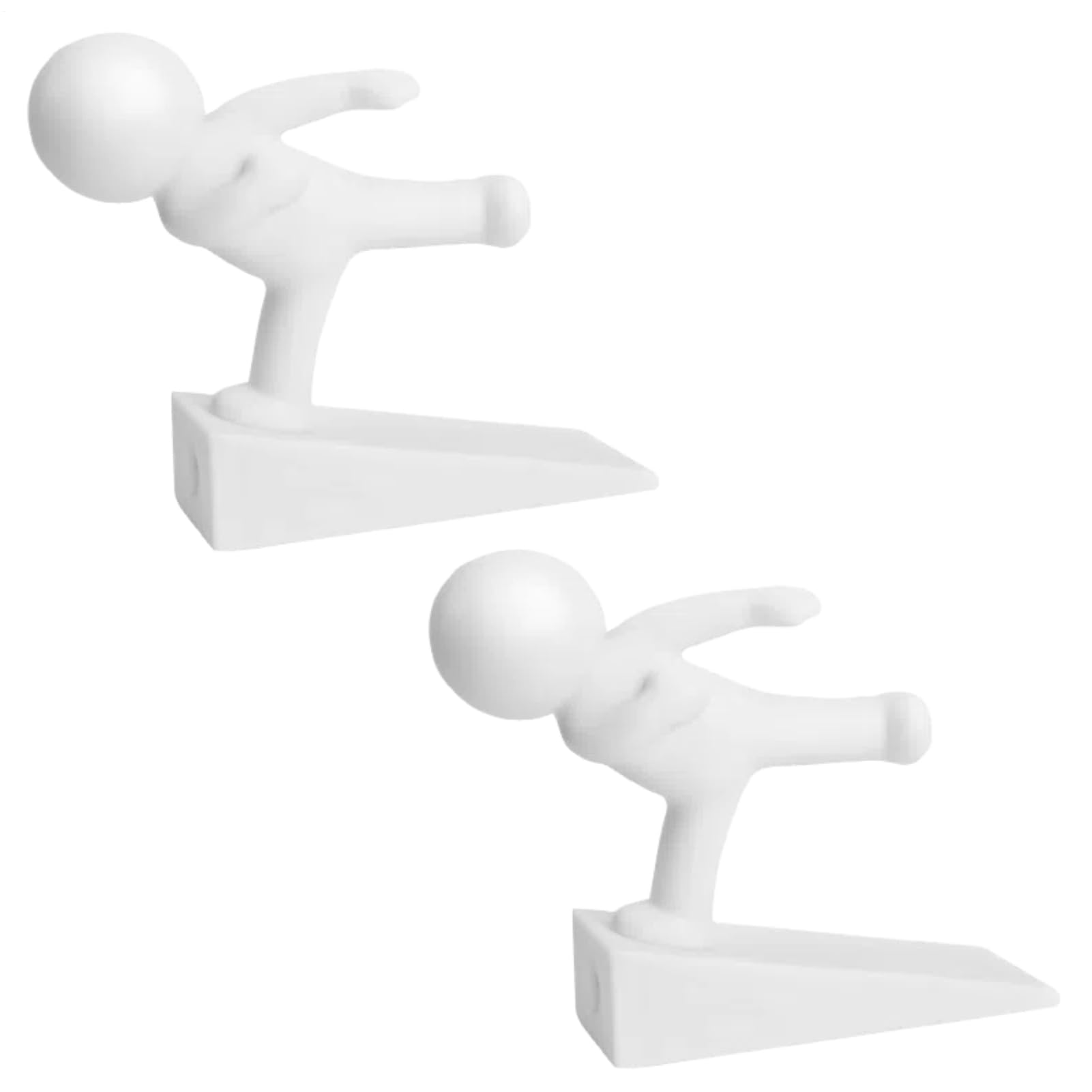 2PCS Cute Door Stopper, 12.2 * 12cm ABS Decorative Door Stops Indoors, Non-Slip Bottom Mat Design with A Lower Wedge-Shaped Front to Protect Your Floor