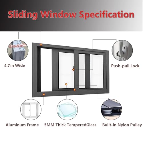 Ventana de doble panel para baño con marco blanco aislado extraíble de 21x18 3