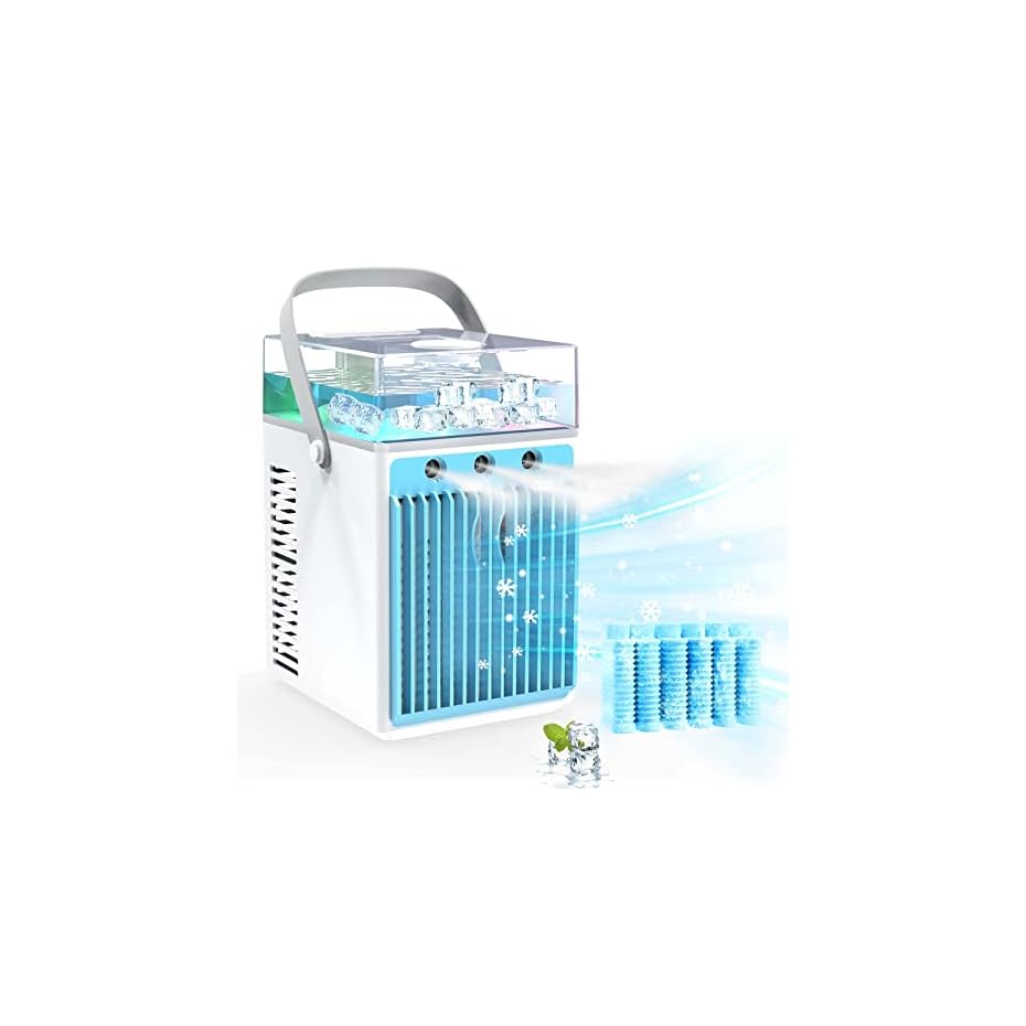Mini Climatiseur - Refroidisseur D'air - Climatiseur Mobile - 166 X 152 X 142 Mm 300 Ml Climatiseur A Eau Ventilateur De Refroidissement 96643203