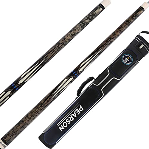 PEARSON Prestige Series PEL-3 Pool Cue Stick w/ 2x2 World Record Cue Case (19 oz)