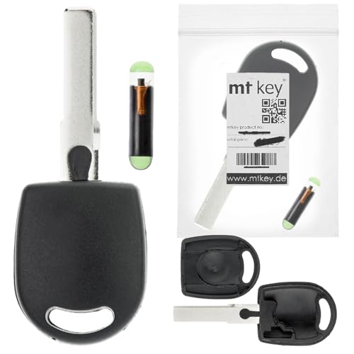 MT-KEY Llave de encendido para coche HU66 ID48 CAN transpondedor compatible con Skoda Citygo Fabia II 5J 07-14 Octavia 1Z 04-13 Praktik 06-15 Rapid NH 12-15 Roomster 5J 06-15 Superb I 3U II 3T 06-14
