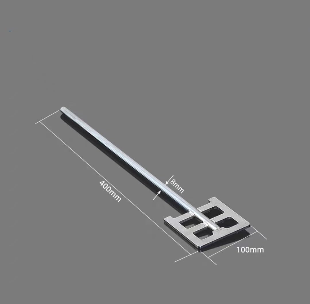 Laboratoryjne łopatki kotwiczne ze stali nierdzewnej 304-kwadratowe ostrze mieszające z prętem do użytku laboratoryjnego, 1 szt.(100x8x400mm)