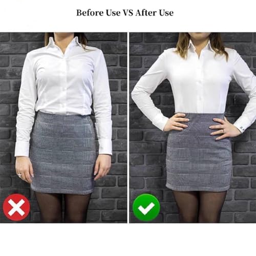 2PCS Bulky Sweater Tuck Band, Women Adjustable Elastic Belt, Women Belts Invisible Elastic Stretch Belt with Flat Buckle, Tuck Band for Cropping Sweaters Suitable for Shirts, Dresses, Pants3