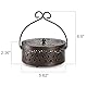 Kingrol 2 Stück Tragbare Moskito Spulenhalter, Retro-Räucherstäbchen Brenner für Indoor Outdoor Camping, Wandern - Schwarz & Antike Messing