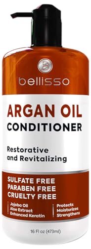 Argan Oil Conditioner - Sulfate Free with No Parabens - Moroccan Botanicals for Women and Men - Professional Moisturizing, Anti Frizz, Hydrating Solution for Dry, Wavy, Curly and Color Treated Hair